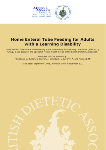Home enteral tube feeding for adults with a learning disability (PDF