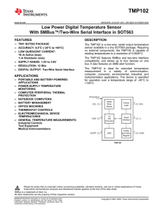 Low Power Digital Temp Sensor with SMBus/Two