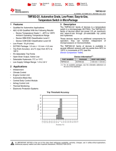 TMP302-Q1, Automotive Grade, Low-Power