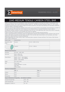 1045 medium tensile carbon steel bar