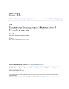 Experimental Investigation of a Hermetic Scroll - Purdue e-Pubs