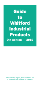 Guide to Whitford Industrial Products