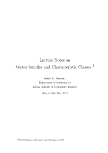 Vector bundles and Characteristic Classes