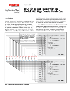 LLCR Pin Socket Testing with the Model 3732 High Density Matrix