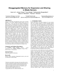 Disaggregated Memory for Expansion and Sharing in Blade