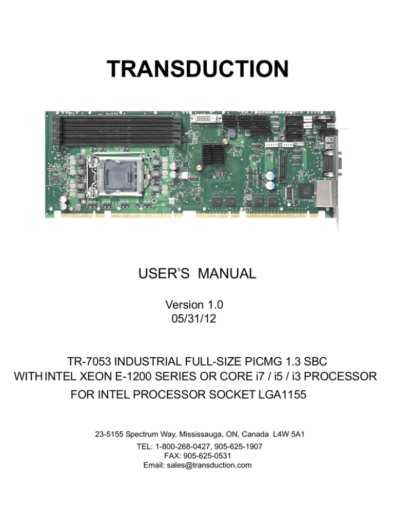 Chapter 3 TR-7053 System Power Connections