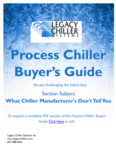 What Chiller Manufacturer`s Don`t Tell You