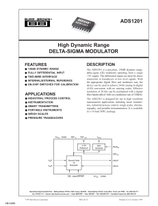 High Dynamic Range Delta-Sigma Modulator