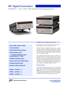 RF Signal Generators - Stanford Research Systems