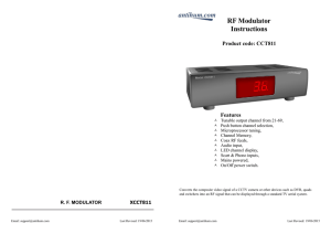 RF Modulator Instructions