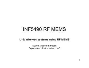 INF5490 RF MEMS