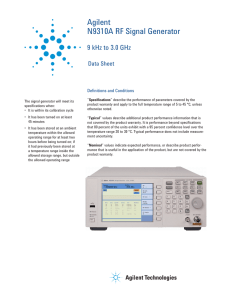 Agilent N9310A RF Signal Generator