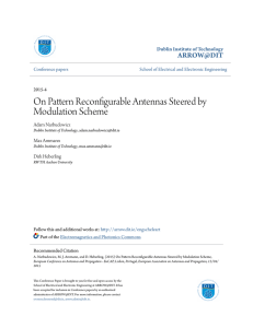 On Pattern Reconfigurable Antennas Steered by Modulation Scheme