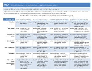 MLA handout - Solano Community College