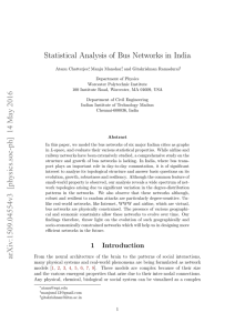 Statistical Analysis of Bus Networks in India arXiv