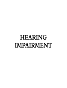 Hearing Impairment - Rehabilitation Council of India
