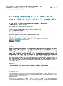 Solubility Modeling of N-CBZ Derivatised Amino Acids in