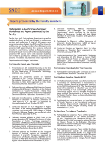 SNDT Women's University Annual Report 2013-14
