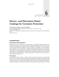 Electro- and Electroless Plated Coatings for