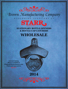 Brown Manufacturing Company - WholesaleBottleOpeners.com