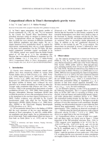 Compositional effects in Titans thermospheric gravity waves