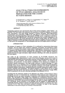 analytical pyrolysis experiments of titan aerosol