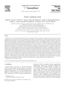 Titan`s methane cycle - Laboratory for Atmospheric and Space Physics