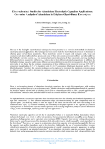 Al-Electrolytic Corrosion of Al in Ethylen-Glycol Electrolytes