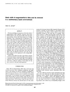 Static shift of magnetotelluric data and its removal in a sedimentary