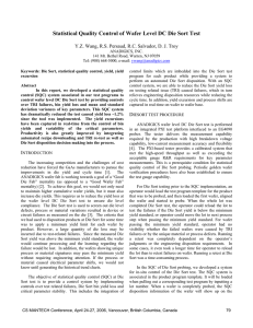 Statistical Quality Control of Wafer Level DC Die Sort