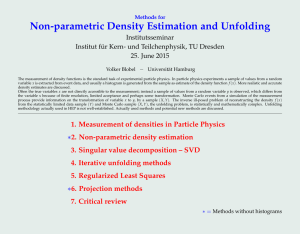 Non-parametric Density Estimation and Unfolding