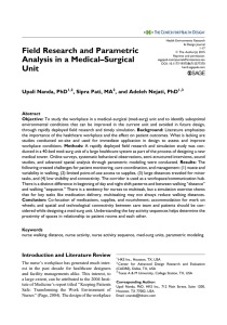 Field Research and Parametric Analysis in a Medical