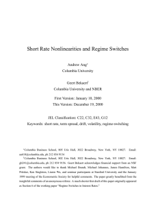 Short Rate Nonlinearities and Regime Switches