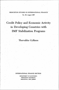 Credit Policy and Economic Activity in Developing Countries with