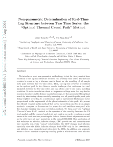 Non-parametric Determination of Real