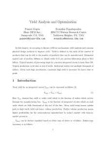 Yield Analysis and Optimization