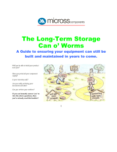 The Long-Term Storage Can o` Worms