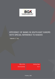 EFFICIENCY OF BANKS IN SOUTH