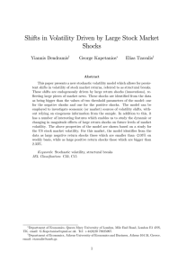 Shifts in Volatility Driven by Large Stock Market Shocks