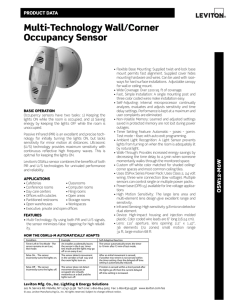 Multi-technology Wall/corner occupancy Sensor
