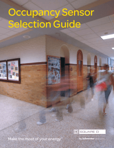 Square D Occupancy Sensor Selection Guide