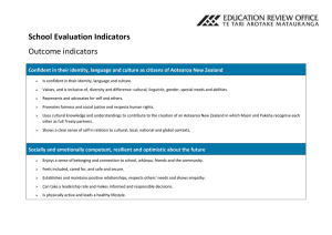School Evaluation Indicators Outcome indicators