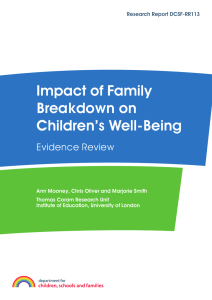 Impact of family breakdown on children`s well