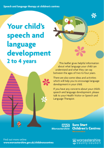 Your child`s speech and language development