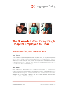 The 3 Words I Want Every Single Hospital Employee to Hear