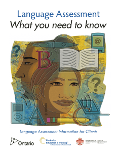 Language Assessment What you need to know