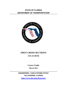 fdot cross sections ce-11-0134 - Florida Department of Transportation