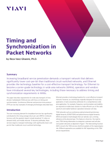 Timing and Synchronization in Packet Networks