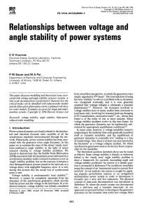 Relationships between voltage and angle stability of power systems