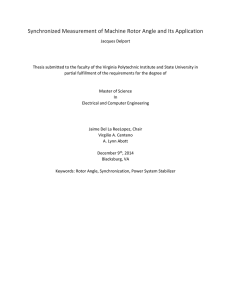 Synchronized Measurement of Machine Rotor Angle and Its